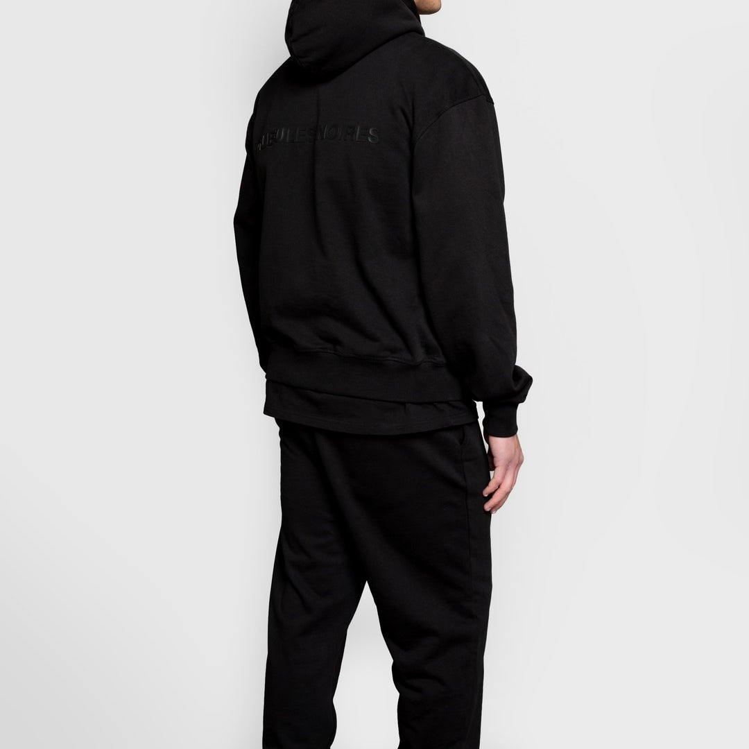 Detail sweat a capuche noir gueules noires 