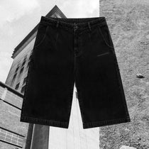 Bermuda denim noir Gueules Noires vue face