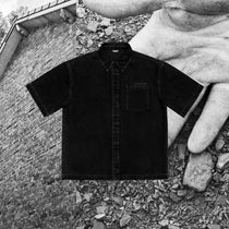 Chemise denim noire Gueules Noires vue face