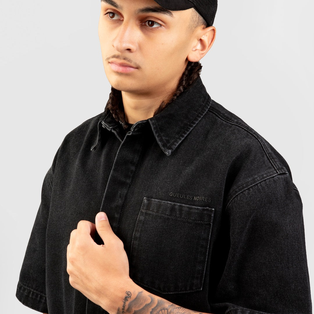 Casquette noire Gueules Noires capsule 02 vue latérale