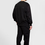 detail sweat noir gueules noires finition coton epais 
