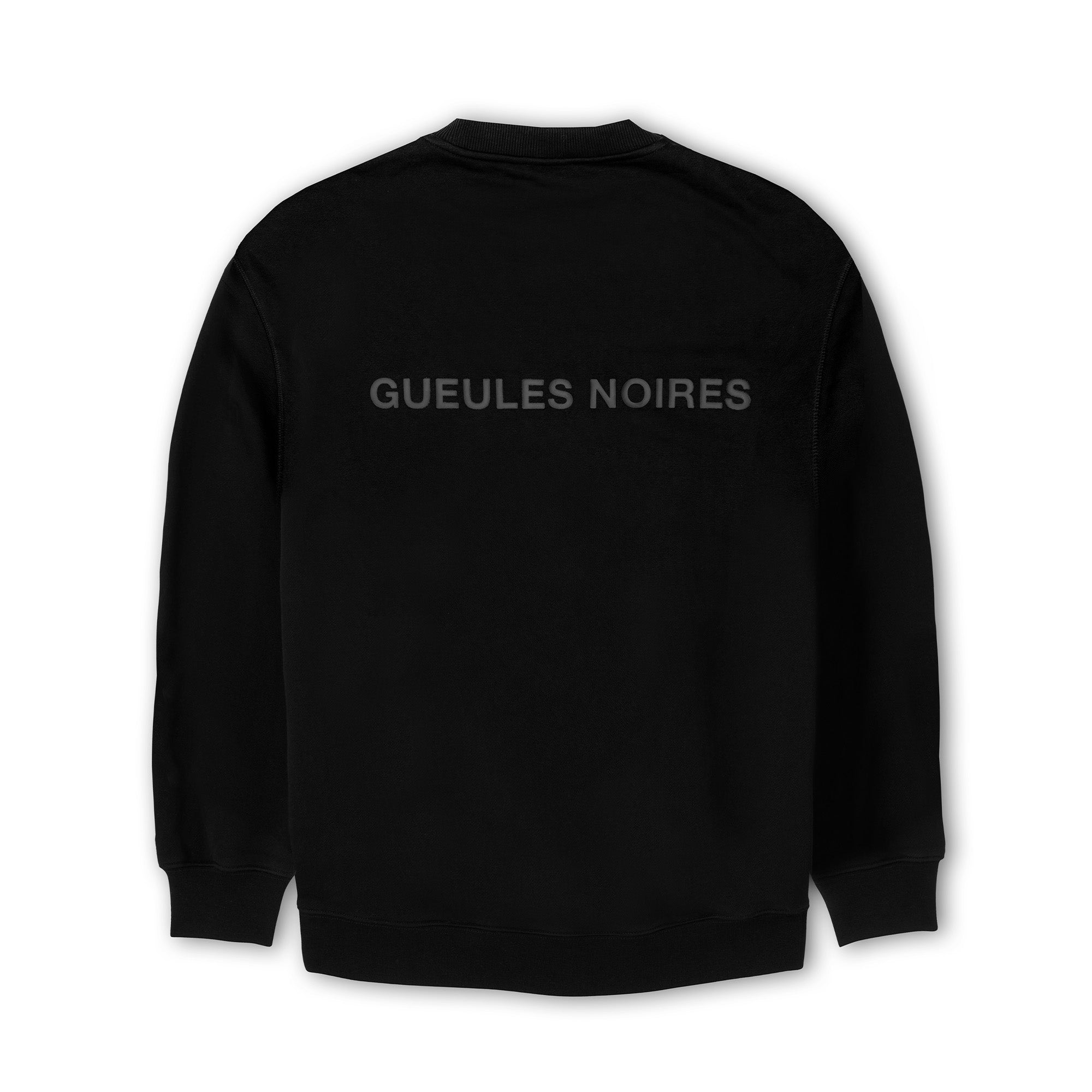 sweat noir gueules noires stylé minimaliste vetement contemporain 