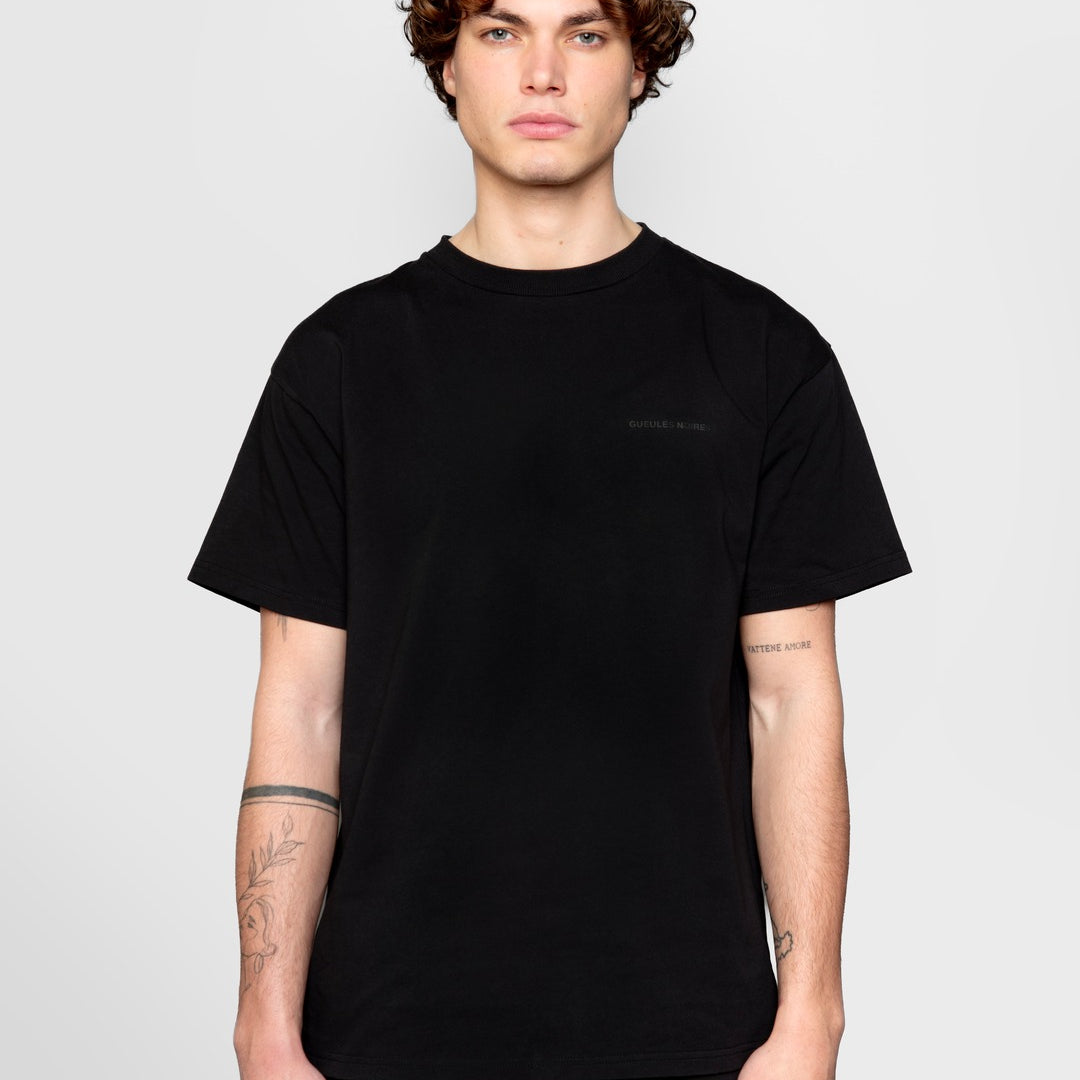 tshirt noir gueules noires coton premium vetement streetwear