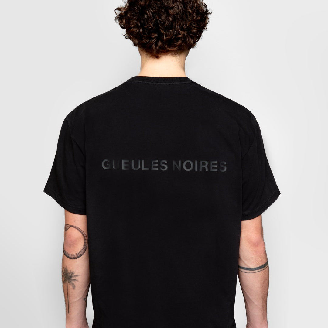 tshirt noir minimaliste gueules noires coupe moderne